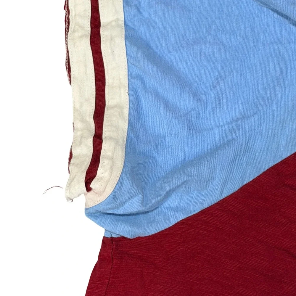 Mitchell & Ness Phillies Henley Shirt Mens 4XL Maroon Blue Cooperstown Slub Knit